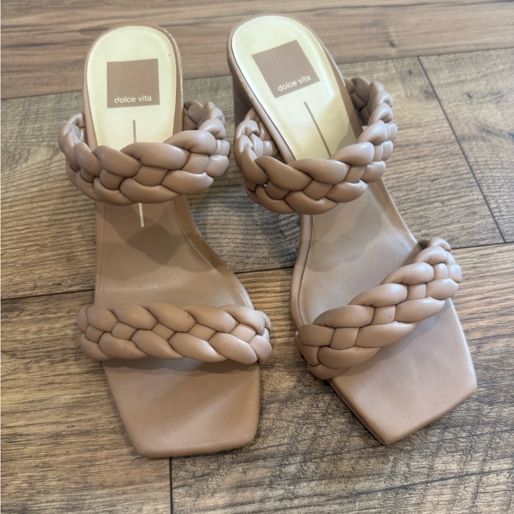 Dolce Vita Beige Braided Women's Sandals